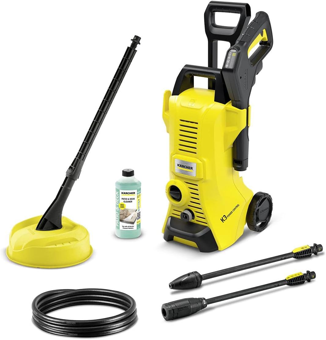 Kärcher Limpiadoras a presión, 120 bar, 380 l, 4,4 kg, Kärcher Hidrolimpiadora K 3 Power Control Home, caudal: 380 l/h, rendimiento: 25 m2/h, peso: 4