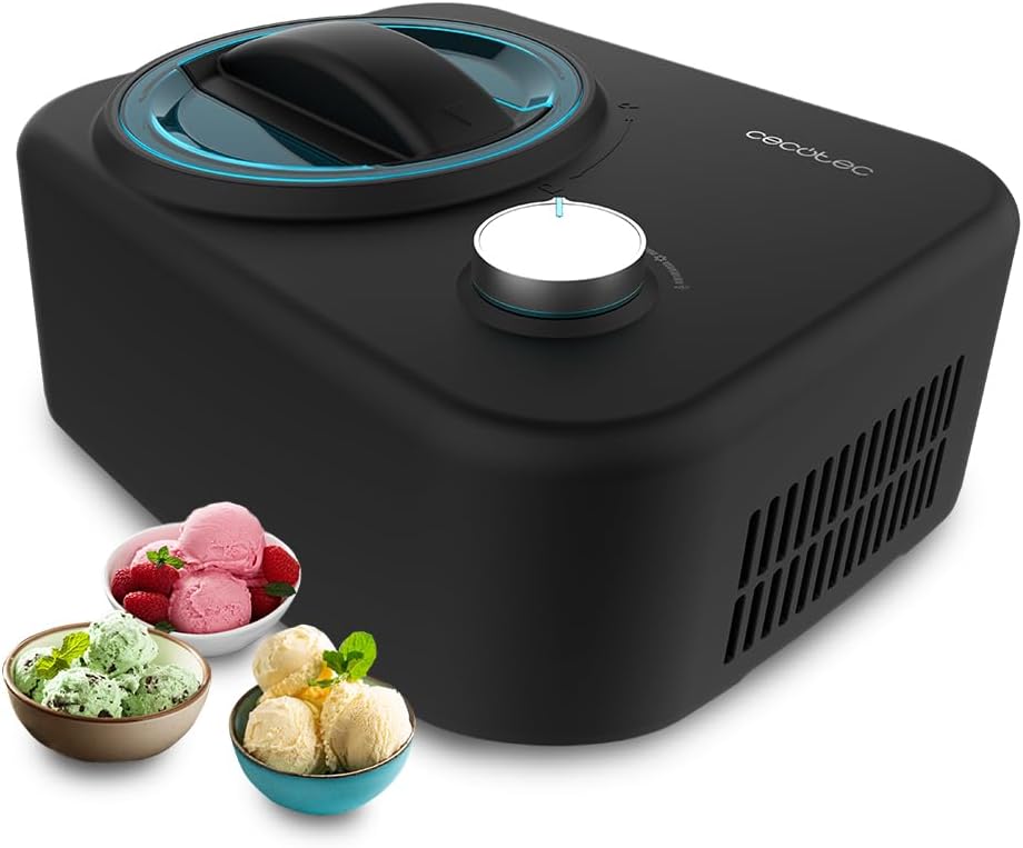 Heladeras, 0,8 L, 100 W, aluminio, Cecotec, Cecotec Heladera con Compresor de 0, 8 L Gelacy 800. 100 W, Helados en 60 minutos
