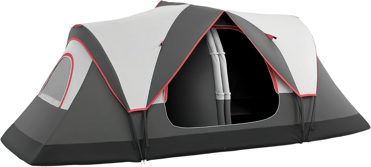 Outsunny Tiendas de túnel, 450 × 215 × 180cm, Outsunny Tienda de Campaña Familiar 450x215x180cm