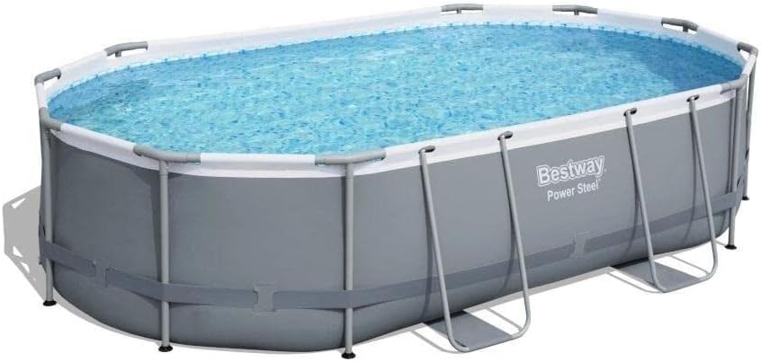 Bestway piscina, 488 × 350 × 107 cm, gris