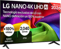 LG Smart TV, control inteligente, LG 55NU800B6LA - Smart TV Nano UHD AI 55' 4K Sin Reflejos 94%, 2026