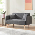 sofá, 132 × 70 × 81 cm, madera, gris, para el salón, en.casa