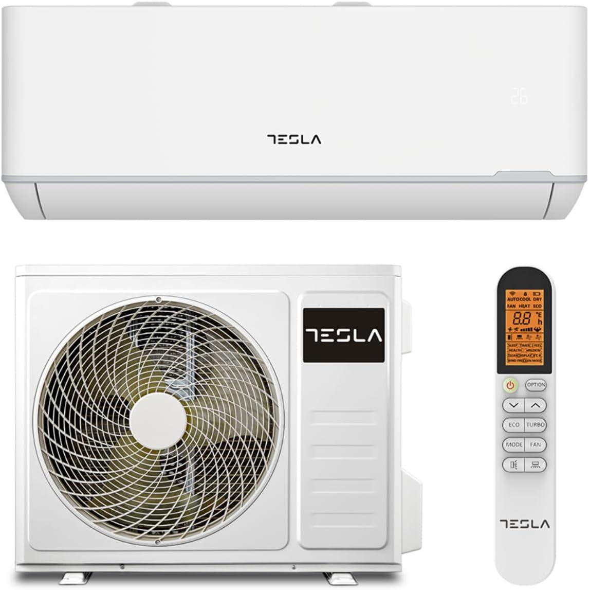 aire acondicionado R32, blanco, TESLA