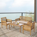 sofá, 46 × 100 × 50 cm, 4 unidades, madera, beige, para el jardín, para la terraza, casa.pro